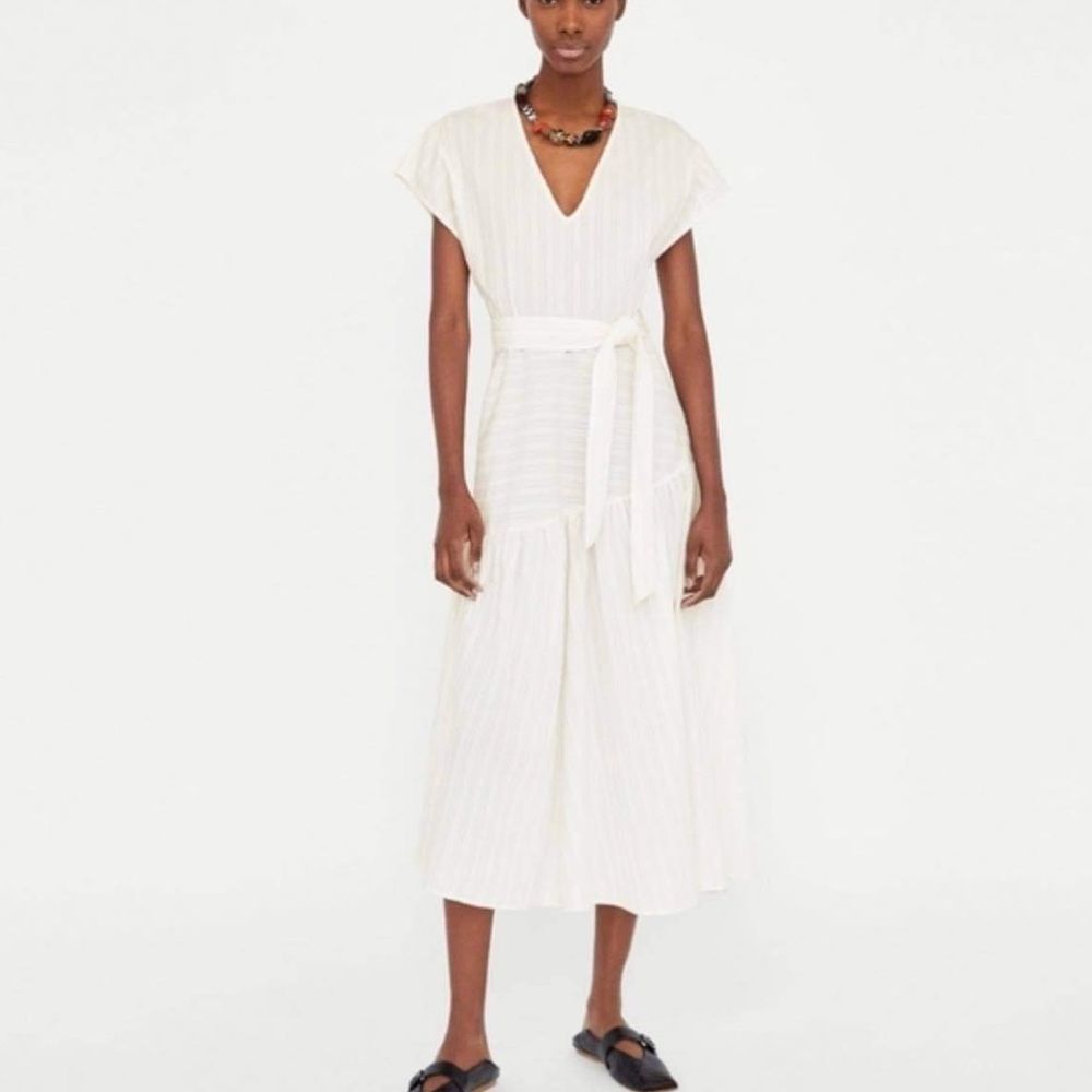 ZARA Toscana Tiered Dress Size Small